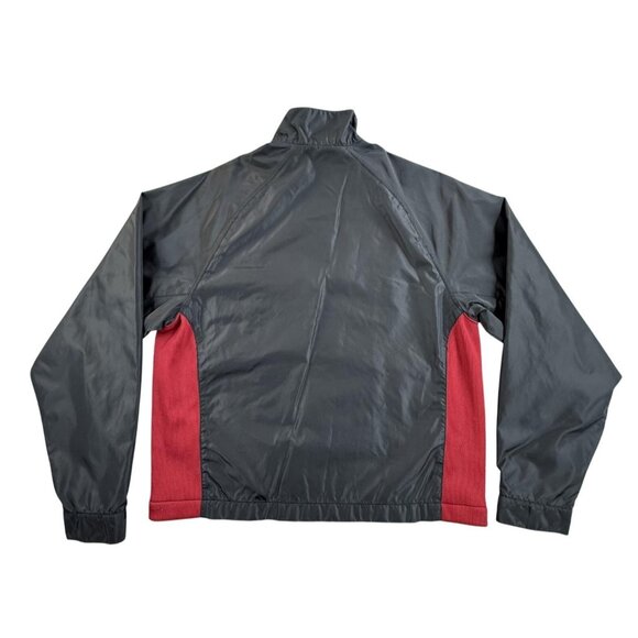 Vintage Nike Windbreaker Jacket Womens Small Black Red Full Zip Running Gym 90s - Picture 2 of 16